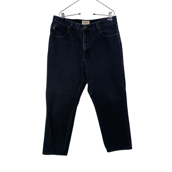 Vtg L.L. Bean Classic Fit Jeans Men's 38x30 Black Preppy Outdoors - Picture 4 of 11